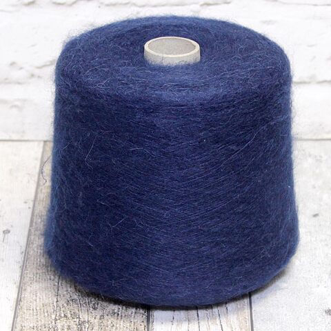 Кидмохер с бэби альпакой Lanificio del'Olivo NOIR 2300 синий