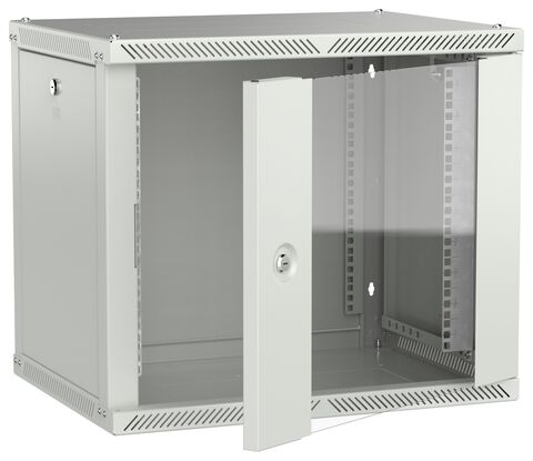ITK LINEA W Шкаф 9U 600х450мм дверь стекло серый 2.0