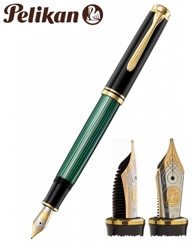 Ручка перьевая Pelikan Souverän® M 800, Black and Green, B (995720)