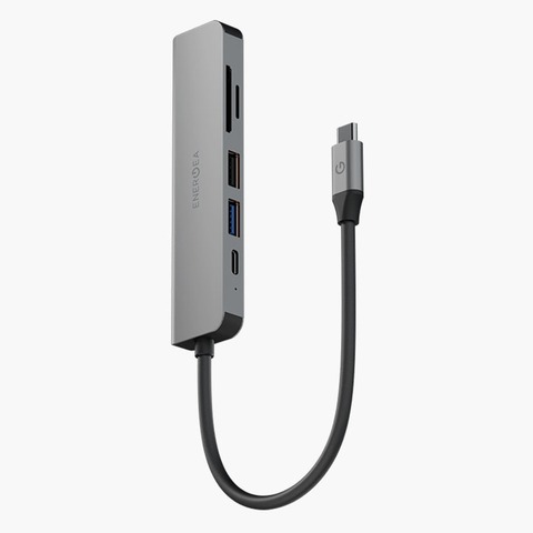 Адаптер Energea AluHub HD 3 (6 in 1), Темно-серый | Gunmetal