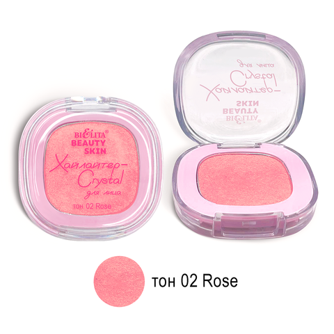Beauty Skin Хайлайтер-Crystal для лица тон 02 rose 3,7г (Китай)