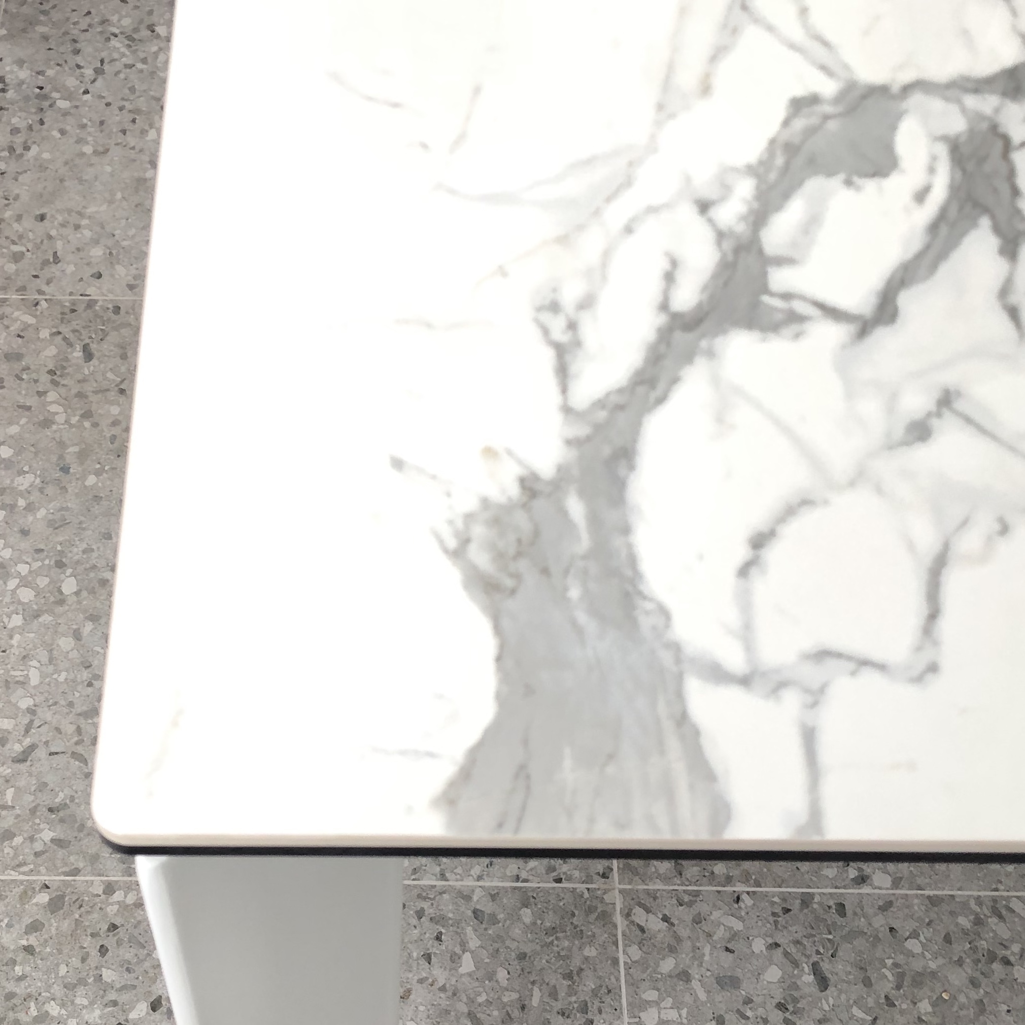 Стол Corner 120 Sintered Stone Gloss Statuario White