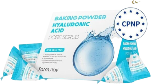 Farmstay Baking powder hyaluronic Скраб в пирамидках с содой и гиалуроновой кислотой