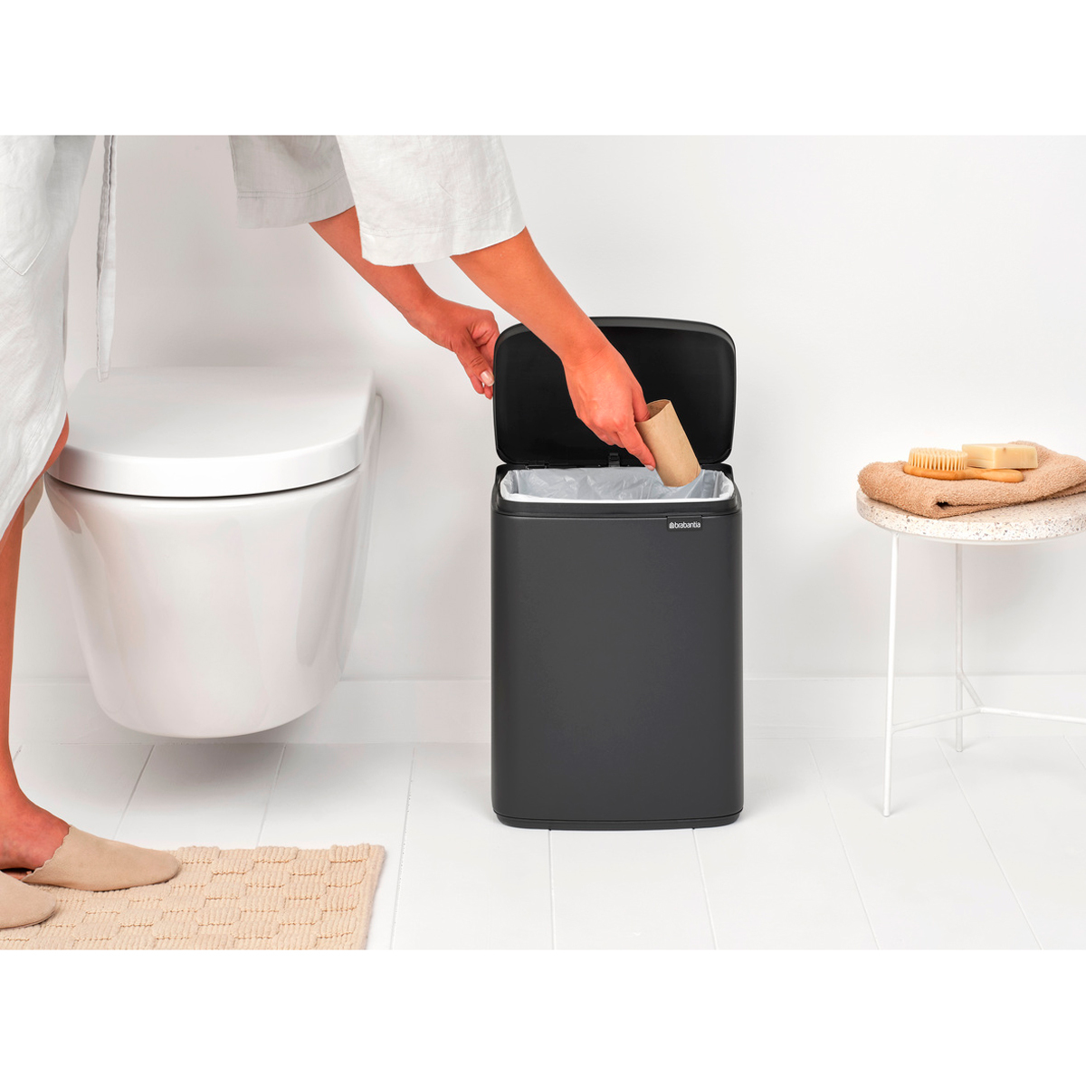 Мусорный бак Bo (12 л), Минерально-графитовый, арт. 233746 - фото 4