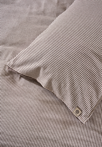 Наволочка с запахом 50x70 Luxberry Лен и Хлопок белая/коричневая