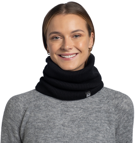 Картинка шарф-труба Buff Neckwarmer Knitted Polar Renvi Black - 3