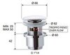 REMER 905CC2114RL Донный клапан click-clack с переливом короткий 1 1/4"