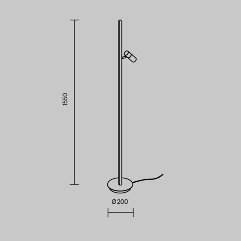 Напольный светильник Maytoni Thin MOD395FL-L28BS3K