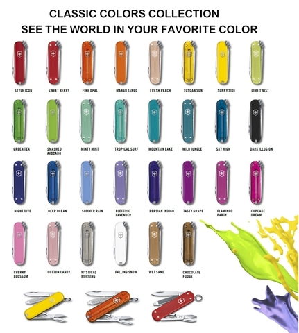 Нож-брелок Victorinox Classic SD Colors, Summer Rain (0.6223.28G)