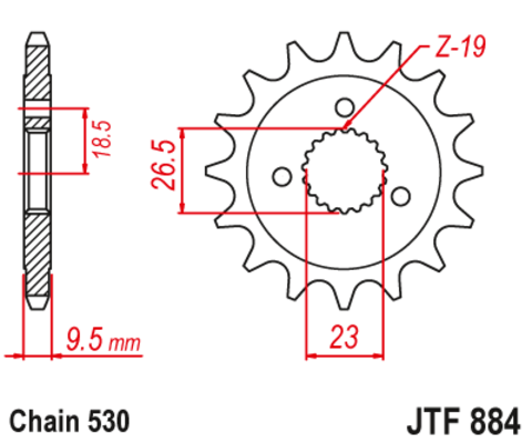 Звезда ведущая JTF884-21