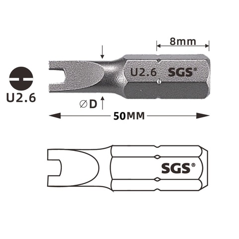 Бита Spanner SP 2,6 х50мм S2 1шт SGS 6350-U2.6