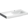 Раковина Geberit Xeno² с полкой: B=90см, T=48см, Отверстие под смеситель=По центру, Перелив=Без, Полочное пространство=Левая, Белый / Специальное керамическое покрытие KeraTect