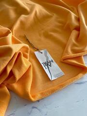 Плательно-костюмный хлопковый футер (петля) (Valentino, 100%хлопок, Мандариновый сорбет, 165, 330 гр/м2)