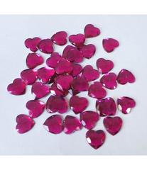 145 Стразы сердечки розовые 40 шт