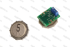 Кнопка (кнопочный модуль) ВКЛ13А-7-4ПБ "5 этаж", круглая, белая подсветка, с кодом Брайля