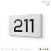 Номер на дверь 211, табличка на дверь для офиса, квартиры, кабинета, аудитории, склада, белая 120х70 мм, Айдентика Технолоджи