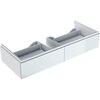 Шкафчик для раковины Geberit Xeno² шириной от 120 см, с двумя выдвижными ящиками: B=117.4см, H=22см, T=46.2см, Белый / Высокоглянцевое покрытие