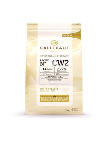 Белый бельгийский шоколад 25,9% Callebaut, 2,5 кг
