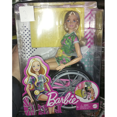 Барби Fashionistas 165 Блондинка с Инвалидным Креслом в Тропическом Комбинезоне - ! ТРЕЩИНА НА КОРОБКЕ !