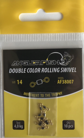 Anglerfish Rolling Swivel #14 Вертлюжок 2-х цветный (продажа от 5 шт)