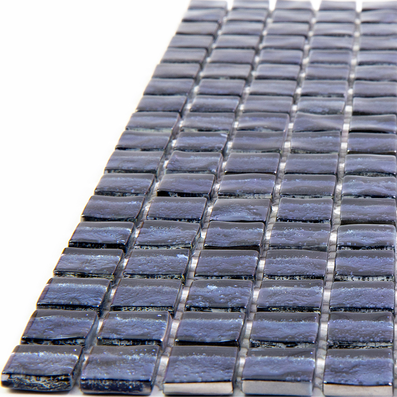 BSA-13-15 Стеклянная мозаичная плитка Natural Crystal фиолетовый темный квадрат глянцевый