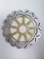Диск тормозной передний лепестковый на Aprilia, BMW, Ducati, Yamaha, KTM, MOTO GUZZI золотой