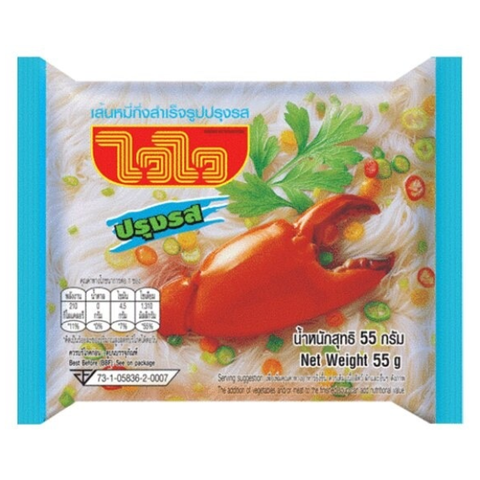 Лапша рисовая со вкусом краба WAI WAI Rice Vermicelli Crab Noodles, 55 гр