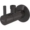 Alcaplast ARV001-GM-B Угловой вентиль с фильтром 1/2" 3/8", круглый, GUN METAL-мат