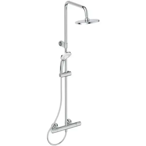 Ideal Standart A7701AA CERATHERM T25 Душевая система с телескопической штангой в комплекте с термостатическим смесителем для душа (монтаж на стандартных эксцентриках, термостатический картридж IS, новая технология, затворы на керамических дисках G1/2