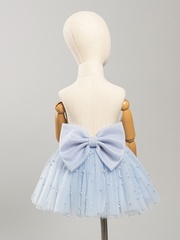 Юбка с бусинками, Голубой