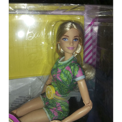 Барби Fashionistas 165 Блондинка с Инвалидным Креслом в Тропическом Комбинезоне - ! ТРЕЩИНА НА КОРОБКЕ !