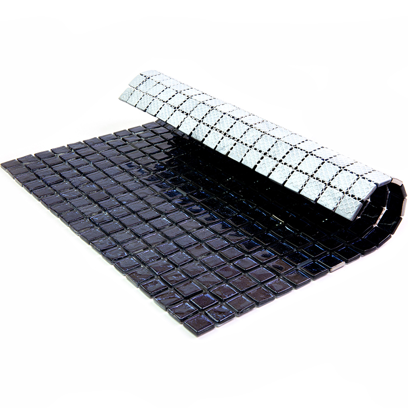 BSA-13-15 Стеклянная мозаичная плитка Natural Crystal фиолетовый темный квадрат глянцевый