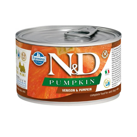Влажный корм Farmina N&D PUMPKIN с олениной и тыквой для собак мелких пород, 140 г.