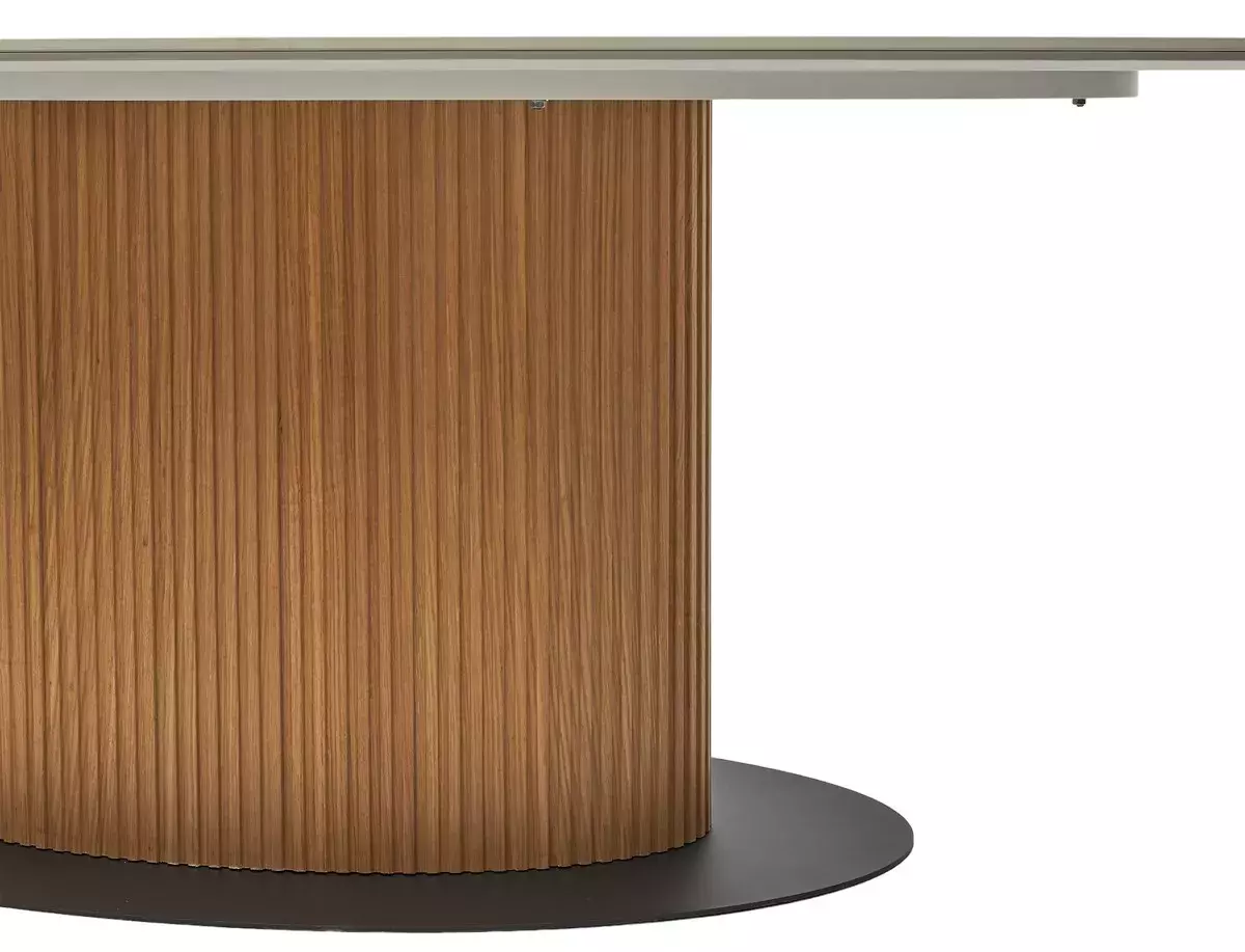 Стол CARY 220 цвет БЕЛЫЙ МРАМОР M326/ Каркас OAK, DISAUR