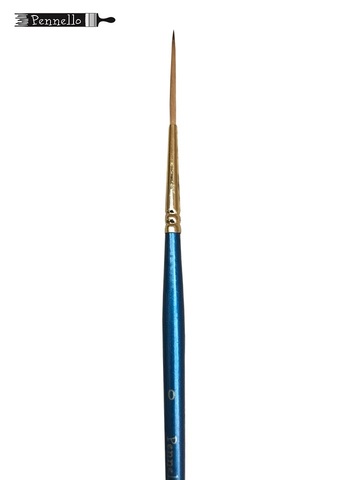 кисть Pennello DELUXE синтетика овальная №0 длинная ручка