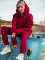 Худи женское оверсайз с начесом basis бордо