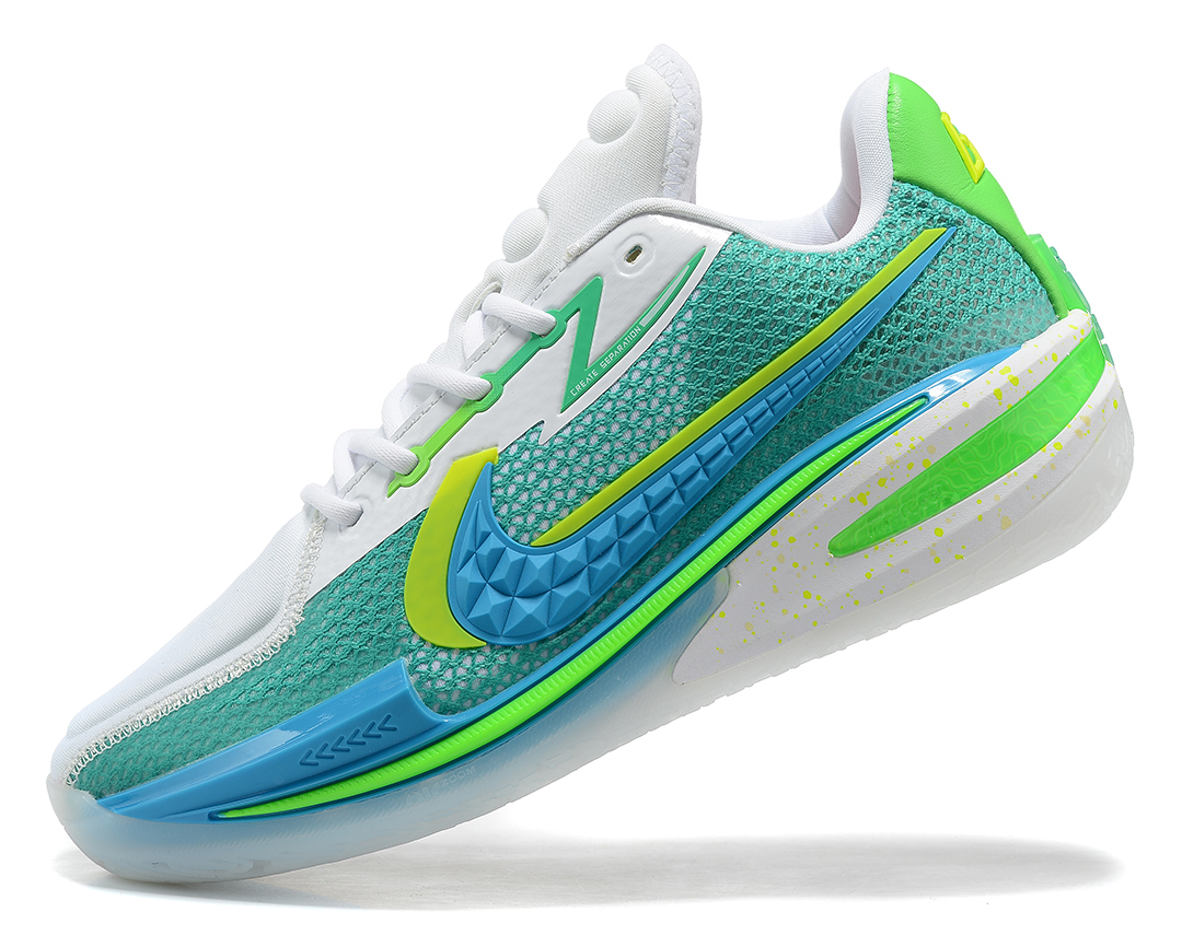 Nike shoes green and white deals