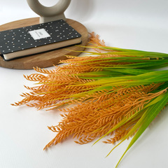 Колосья пшеницы, искусственная зелень, цвет желто-зеленый, букет 43 см, набор 3 букета.