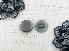 Пуговицы блузочные на ножке "карамелька", d 1,5 см, тёмный серый