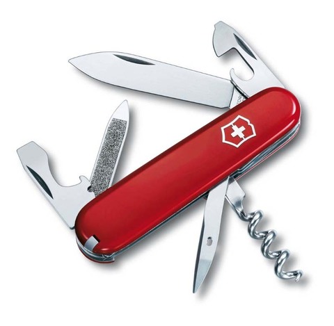 Нож Victorinox Sportsman, 84 мм, 12 функций, красный