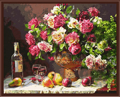 Натюрморт с розами - картина по номерам
