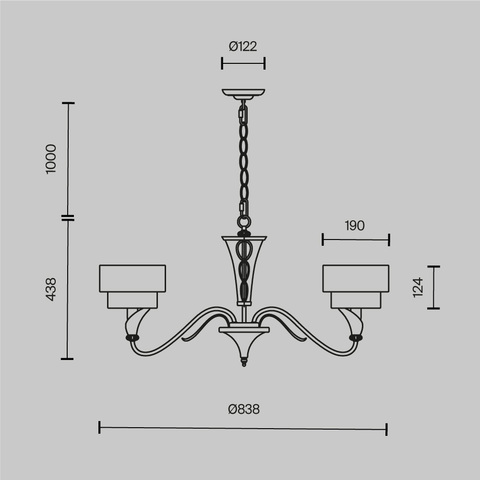 Подвесная люстра Maytoni Lillian H311-05-G