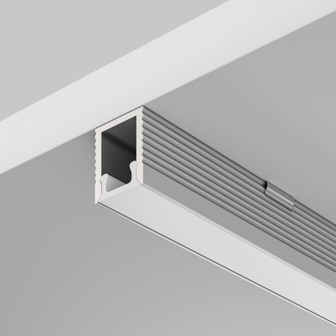 Алюминиевый профиль Maytoni накладной 8×9 (Серебро, 2 м), ALM-0809-S-2M