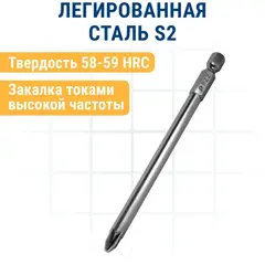 Бита отверточная ПРАКТИКА Профи PH-2 х 110мм (5шт) (036-759)