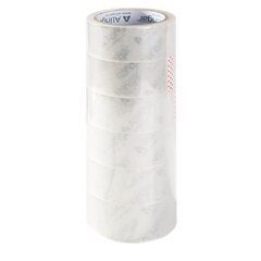 
          Клейкая лента упаковочная Alingar, 48 мм * 60 м, основа полипропилен, прозрачная, уп. 6 шт.