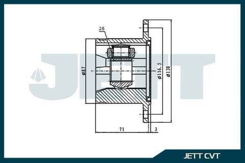 ШРУС внутренний JETT V40-1017