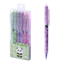 
          Ручка гелевая пиши-стирай, автоматическая Alingar "Панды", 0,5мм, синяя, игольчатый наконечник, круглый цветной пластиковый корпус, пласт. уп.