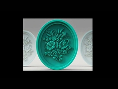 Силиконовый молд № 252 Цветы в рамке