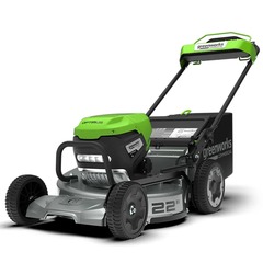 Газонокосилка Greenworks LM221S 82V (56 см) самоходная аккумуляторная, без АКБ и ЗУ