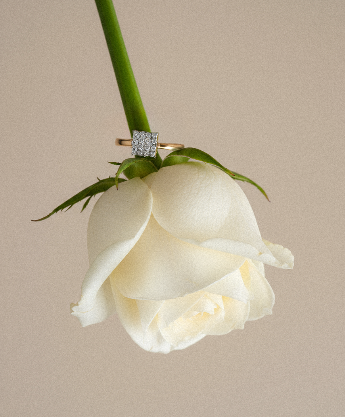 Кольцо из золота с фианитами, 019249